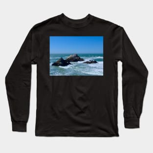 Ocean Waves with Rocks Long Sleeve T-Shirt